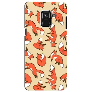 Чехлы с картинкой Лисички для Samsung A8 Plus,  A730F (VPrint) (Лисички)