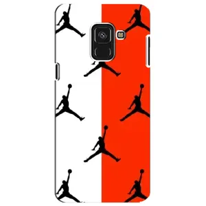 Чехлы для Samsung A8 Plus,  A730F - с картинкой JORDAN (AlphaPrint) (Лого Джордан)