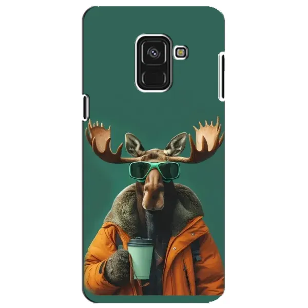 Чехол с принтом «Лось с кофе» для Samsung Galaxy A8 Plus 2018 (A730F)