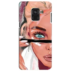 Чехол с печатью для Samsung A8 Plus,  A730F - (Мода) (AlphaPrint) (Макияж)