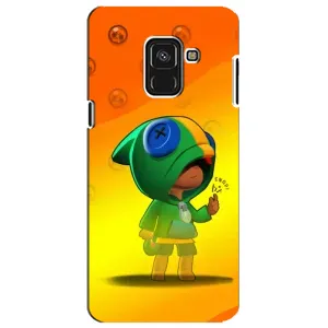 Чехол для Samsung A8 Plus,  A730F Бравл Старс (VPrint) (Мальчик Леон)