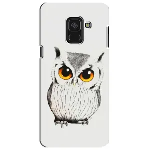 Чехол с птицами на Samsung A8 Plus,  A730F (VPrint) (Милая Сова)