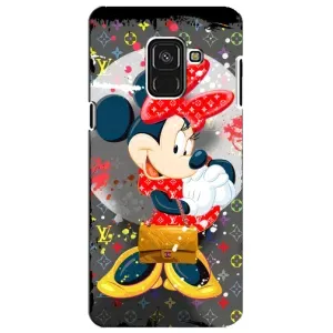 Чехол Disney Mouse Samsung A8 Plus, A730F (PREMIUMPrint) (Minni с бантиком)