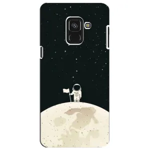 Космические Чехлы для Самсунг А8 Плюс 2018, А730Ф (VPrint) (На луне)