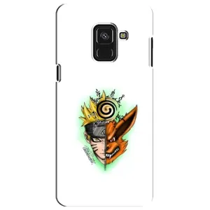 Naruto Anime Чехлы для Самсунг А8 Плюс 2018, А730Ф (AlphaPrint) (Наруто Курама)