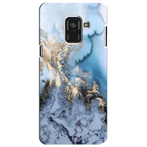 Мраморный чехол на Samsung A8 Plus,  A730F (VPrint) (Нежный мрамор)