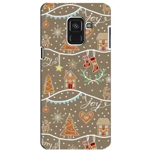 Новорічні, Святкові Чохли для Samsung A8 Plus, A730F - 2024 год (Новорічні пряники)
