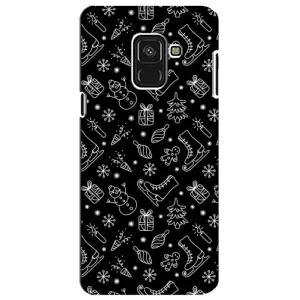 Новорічні, Святкові Чохли для Samsung A8 Plus, A730F - 2024 год (Новорічний фон)