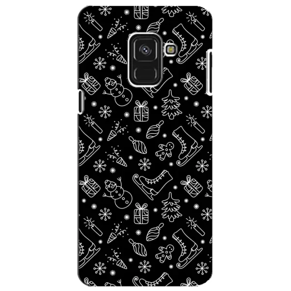 Чехол с принтом «Новогодний фон» для Samsung Galaxy A8 Plus 2018 (A730F)