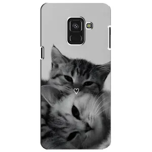 Чехол с рисунком кот на Samsung A8 Plus,  A730F (Пара котов)