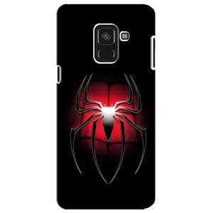 Чехол с человеком пауком для Samsung A8 Plus,  A730F - (AlphaPrint) (Паук марвел)