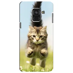 Чехлы с Котиками для Samsung A8 Plus,  A730F (VPrint) (Прыжок кота)
