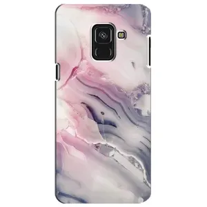 Мраморный чехол на Samsung A8 Plus,  A730F (VPrint) (Пурпурный Мрамор)