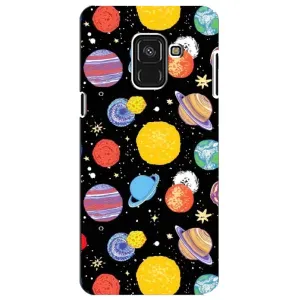 Космические Чехлы для Самсунг А8 Плюс 2018, А730Ф (VPrint) (Рисованные планеты)