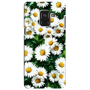 Чехол с картинкой (Стильные) для Самсунг А8 Плюс 2018, А730Ф - (AlphaPrint) (Ромашки)
