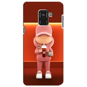 Крутые Чехлы Луи Виттон для Samsung A8 Plus,  A730F (AlphaPrint) (С Кофе)