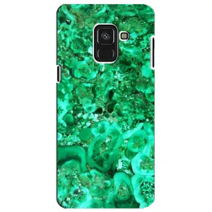 Мраморный чехол на Samsung A8 Plus,  A730F (VPrint) (Салатный Мрамор)