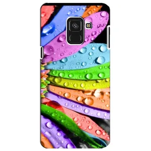 Чехлы (ART) Цветы на Samsung A8 Plus,  A730F (VPrint) (Семицветик)