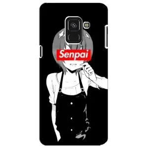 Чехлы Персонажи Аниме Наруто для Samsung A8 Plus,  A730F (AlphaPrint) (Senpai)
