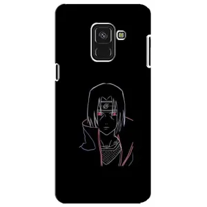 Чехлы на тему: Итачи Учиха для Samsung A8 Plus,  A730F (AlphaPrint) (силуэт Итачи)