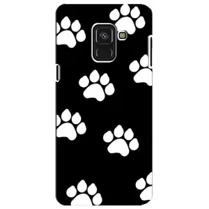 Чехлы с собаками для Samsung A8 Plus,  A730F (VPrint) (Следы собаки)