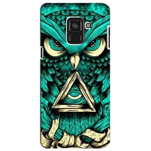 Чехол с птицами на Samsung A8 Plus,  A730F (VPrint) (Сова с глазом)