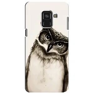 Чехол с птицами на Samsung A8 Plus,  A730F (VPrint) (Сова)