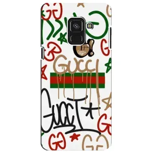 Брендновые Чехлы для Samsung A8 Plus, A730F - (PREMIUMPrint) (Стиль GUUCI)