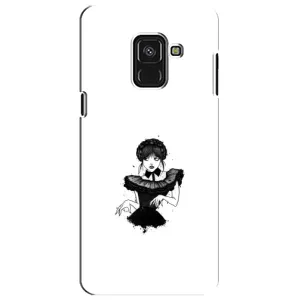 Чехлы Венсдей на Samsung A8 Plus,  A730F Уэнсдей (AlphaPrint) (танец Уэнздей)