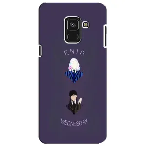 Чехлы Венсдей на Samsung A8 Plus,  A730F Уэнсдей (AlphaPrint) (Уэнздей и подруга)