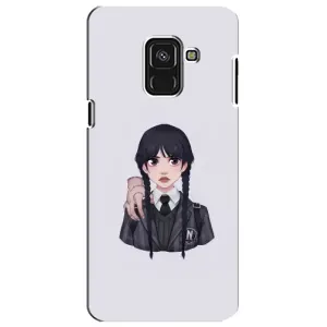 Чехлы Венсдей на Samsung A8 Plus,  A730F Уэнсдей (AlphaPrint) (Уэнздей и Вещь)