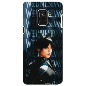 Чехлы Венсдей на Samsung A8 Plus,  A730F Уэнсдей (AlphaPrint) (Уэнздей кошка)