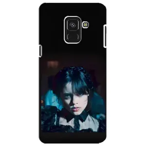 Чехлы Венсдей на Samsung A8 Plus,  A730F Уэнсдей (AlphaPrint) (взгляд Уэнздей)