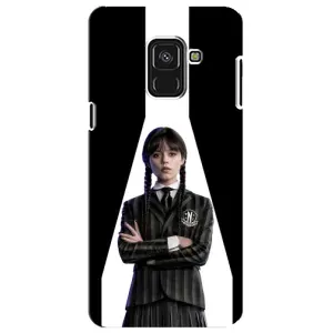 Чехлы Венсдей на Samsung A8 Plus,  A730F Уэнсдей (AlphaPrint) (W-Wednesday)