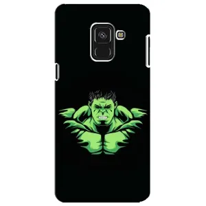 Чехлы с героями Марвел Samsung A8 Plus,  A730F (VPrint) (Зелёный Халк)