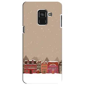 Новорічні, Святкові Чохли для Samsung A8 Plus, A730F - 2024 год (Зимове місто)