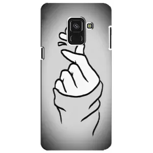 Чехол с принтом для Samsung A8 Plus,  A730F (AlphaPrint - Знак сердечка) (Значок Love)