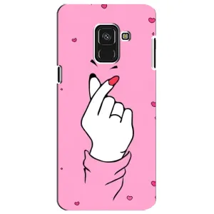 Чехол с принтом для Samsung A8 Plus, A730F (AlphaPrint - Знак сердечка)