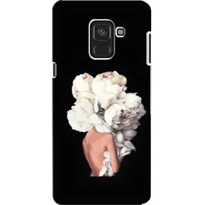 Чехлы (ART) Цветы на Samsung A8, A8 2018, A530F (VPrint) (Білі квіти)