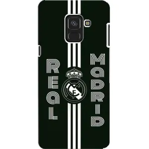 ФК Реал Мадрид чехлы для Samsung A8, A8 2018, A530F (AlphaPrint) (черно белый Реал)