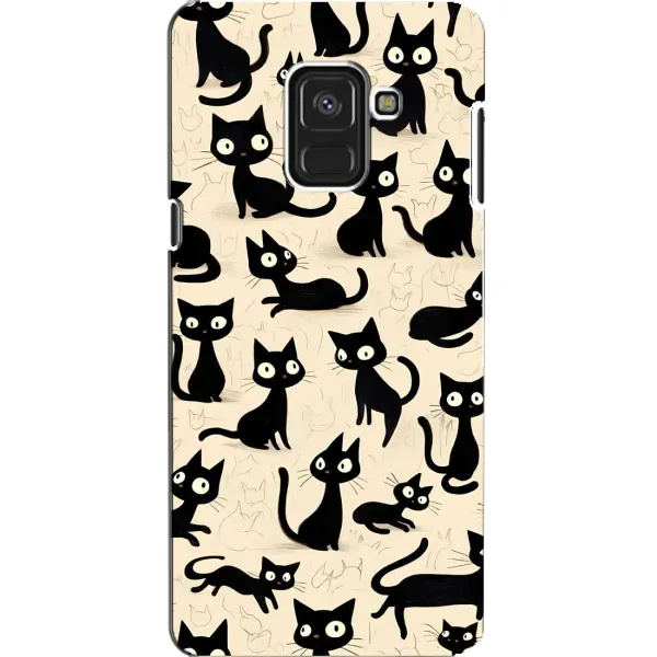 Чехол с принтом «Черные коты» для Samsung Galaxy A8 2018 (A530F)
