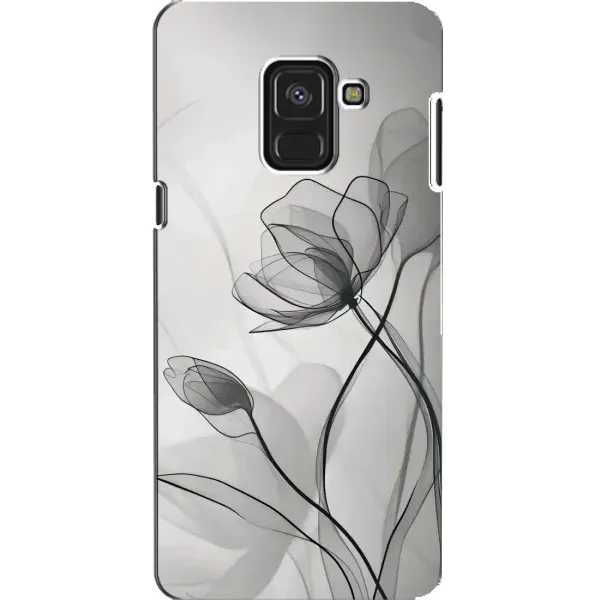 Чохол з принтом «Чорні квіти» для Samsung Galaxy A8 2018 (A530F)