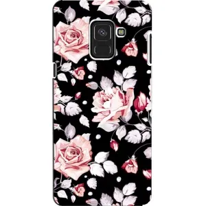 Чохли з квітами для Samsung A8, A8 2018, A530F (VPrint) (Квіти на чорному)