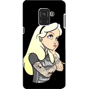 Чехол с печатью для Samsung A8, A8 2018, A530F - (Мода) (AlphaPrint) (Девочка в тату)