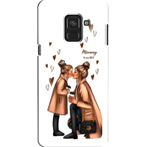 Чохол з друком для Samsung A8, A8 2018, A530F - (Мама з дитинкою) (AlphaPrint) (Донька і мама)