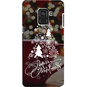 Рождественские Чехлы для Samsung A8, A8 2018, A530F (VPrint) (Елочка узорная)