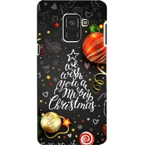 Рождественские Чехлы для Samsung A8, A8 2018, A530F (VPrint) (Елочка)