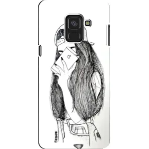 Чехол с печатью для Samsung A8, A8 2018, A530F - (Мода) (AlphaPrint) (Фото девочки)