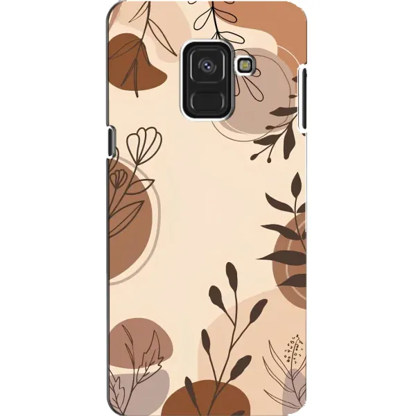 Чохол з принтом «Коричневі квіти» для Samsung Galaxy A8 2018 (A530F)
