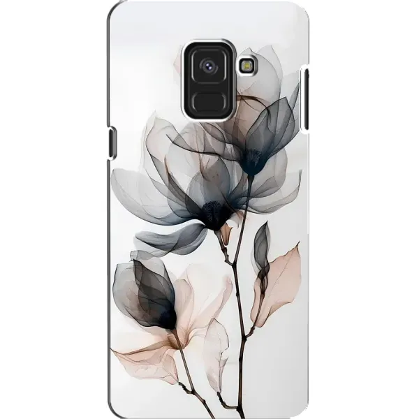 Чохол з принтом «Квіти на білому» для Samsung Galaxy A8 2018 (A530F)